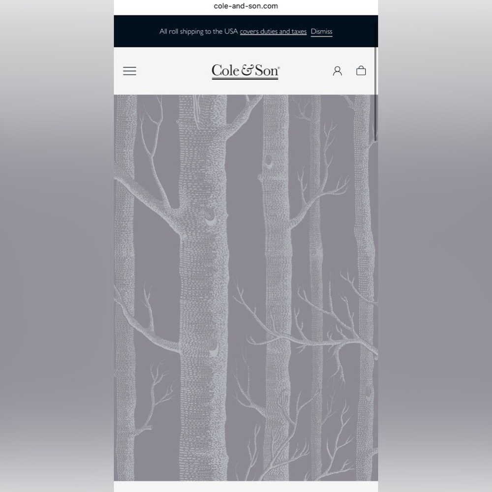 Two Rolls Cole and Son Woods Wallpaper